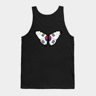 Vintage Korea Butterfly Moth | Pray For Korea and Stand with Korea Tank Top